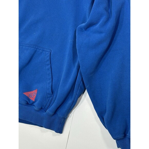 VTG Fox Racing Hoodie Men Large Blue Pullover Motocross Camo Logo Promo 90s Y2K - Picture 5 of 14